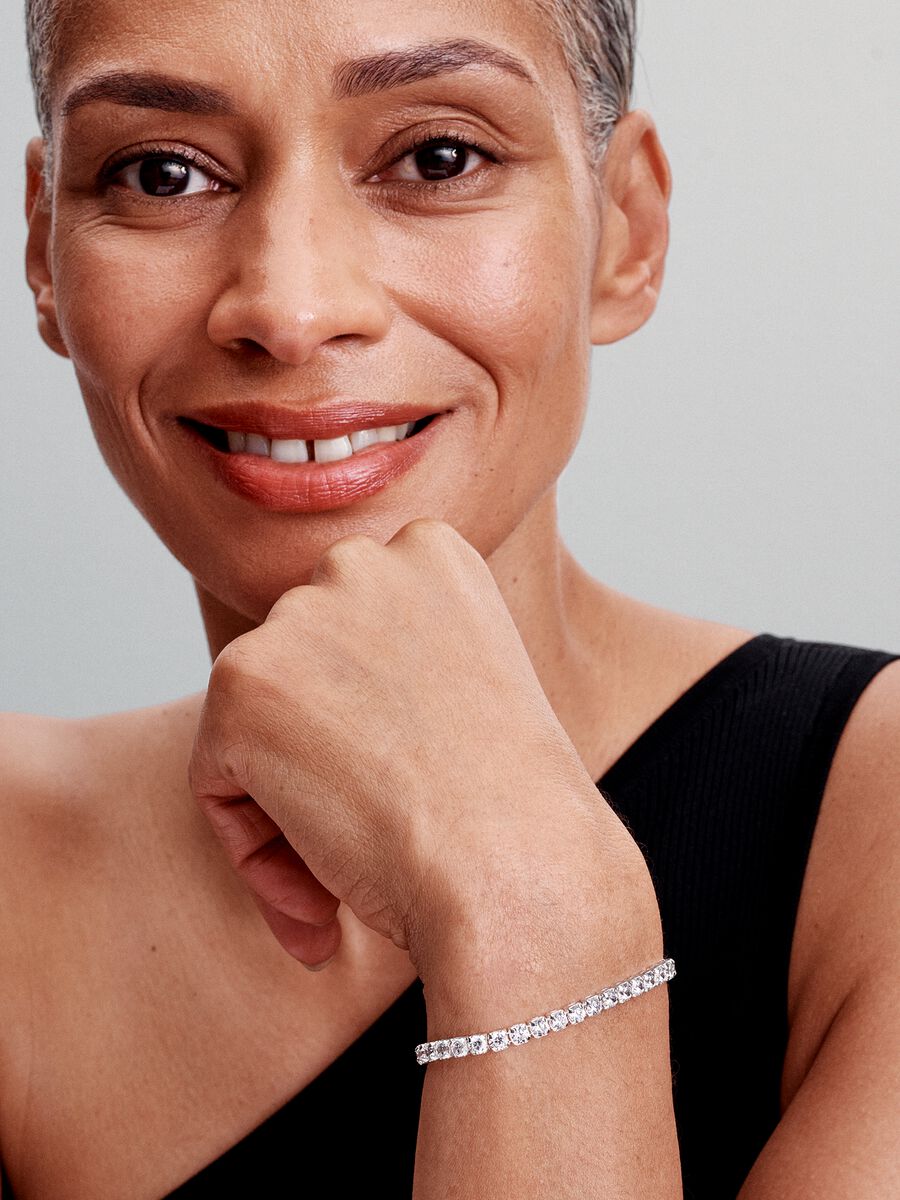 Pandora Tennis Bracelet Sterling silver Sparkling Bold