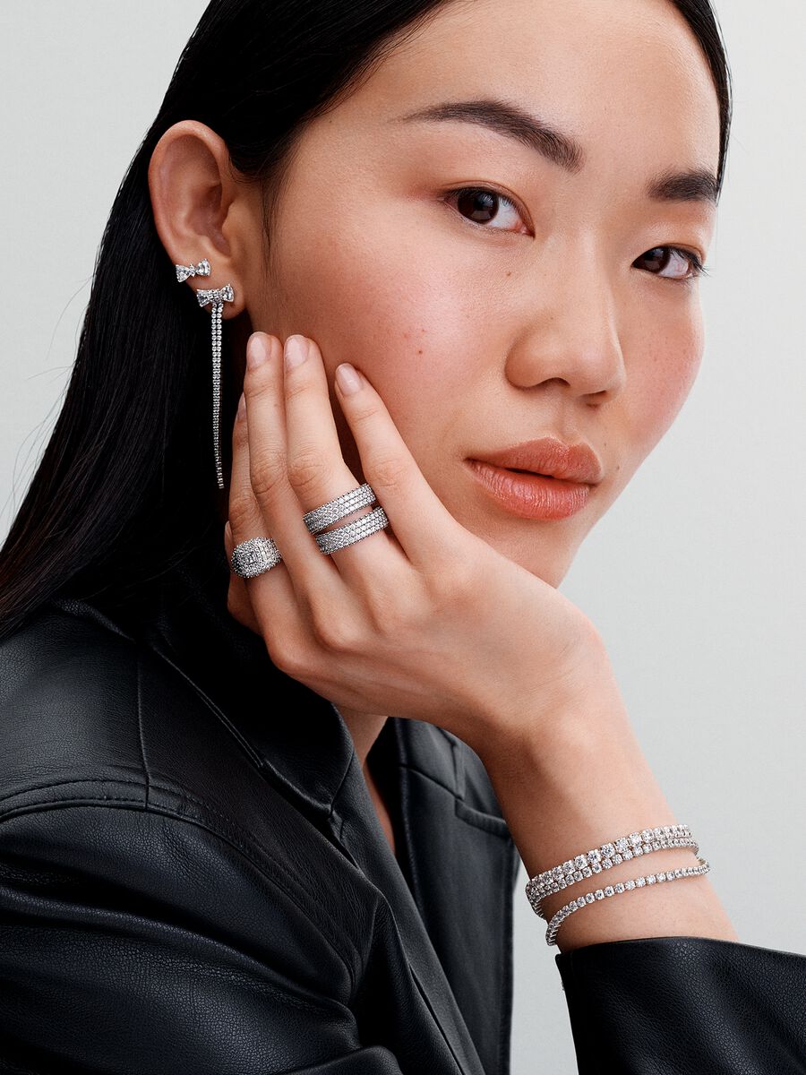 Pandora Tennis Bracelet Sterling silver Sparkling Bold