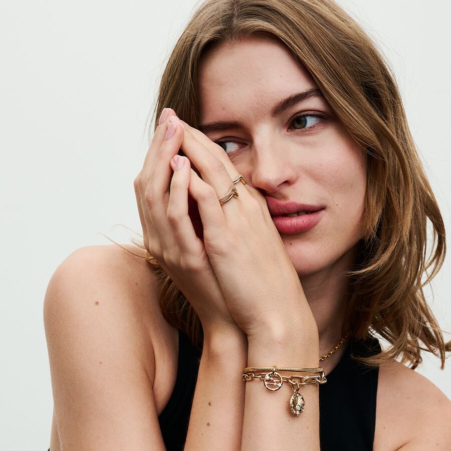 Pandora Moments Snake Chain Bracelet Gold Plated