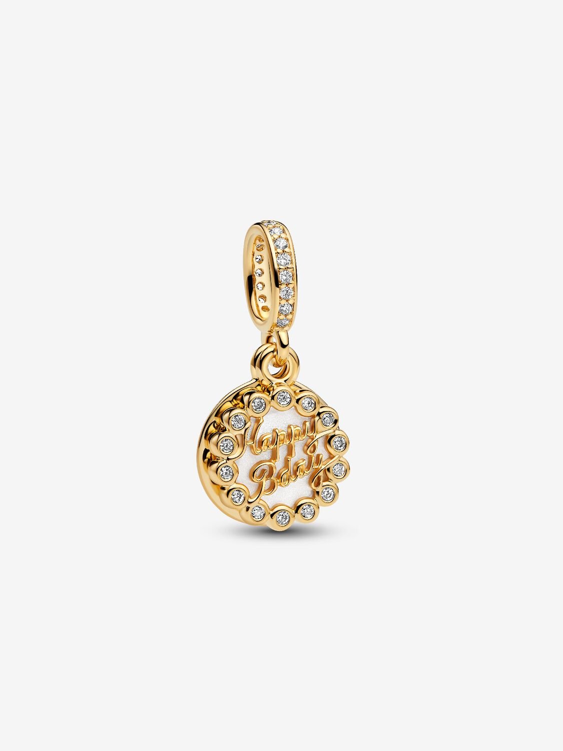 Pandora Happy Birthday Cake Dangle Charm 14k gold plating