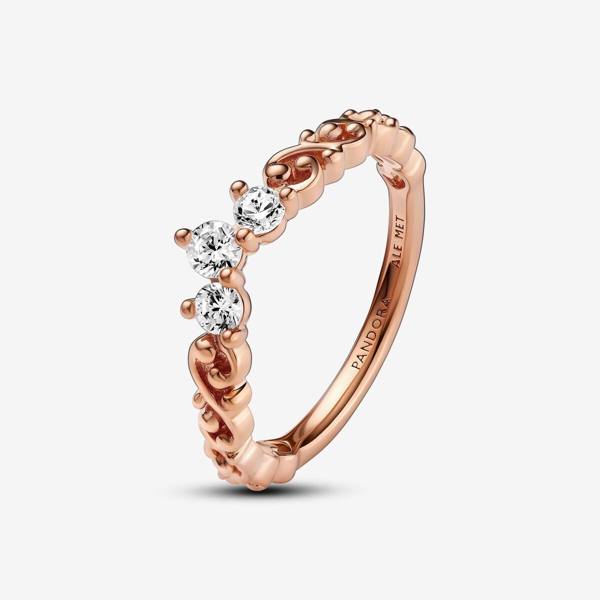 Pandora Regal Rose Gold Swirl Tiara Ring
