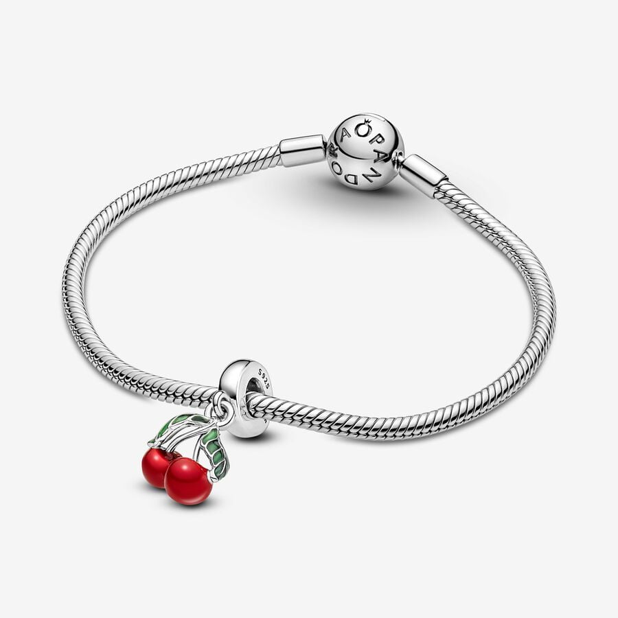 Pandora Asymmetrical Cherry Fruit Dangle Charm