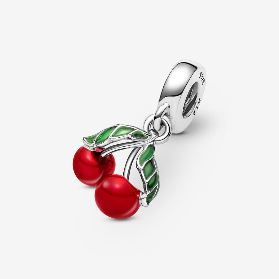 Pandora Asymmetrical Cherry Fruit Dangle Charm