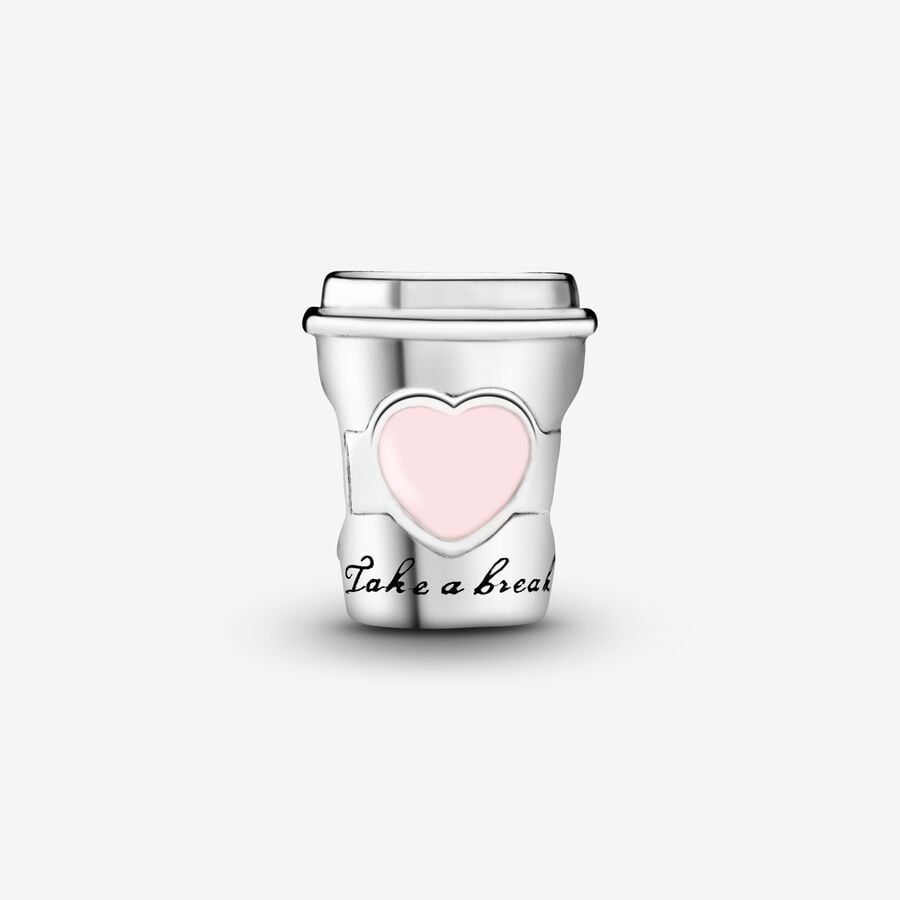 Pandora Take a Break Coffee Cup Charm