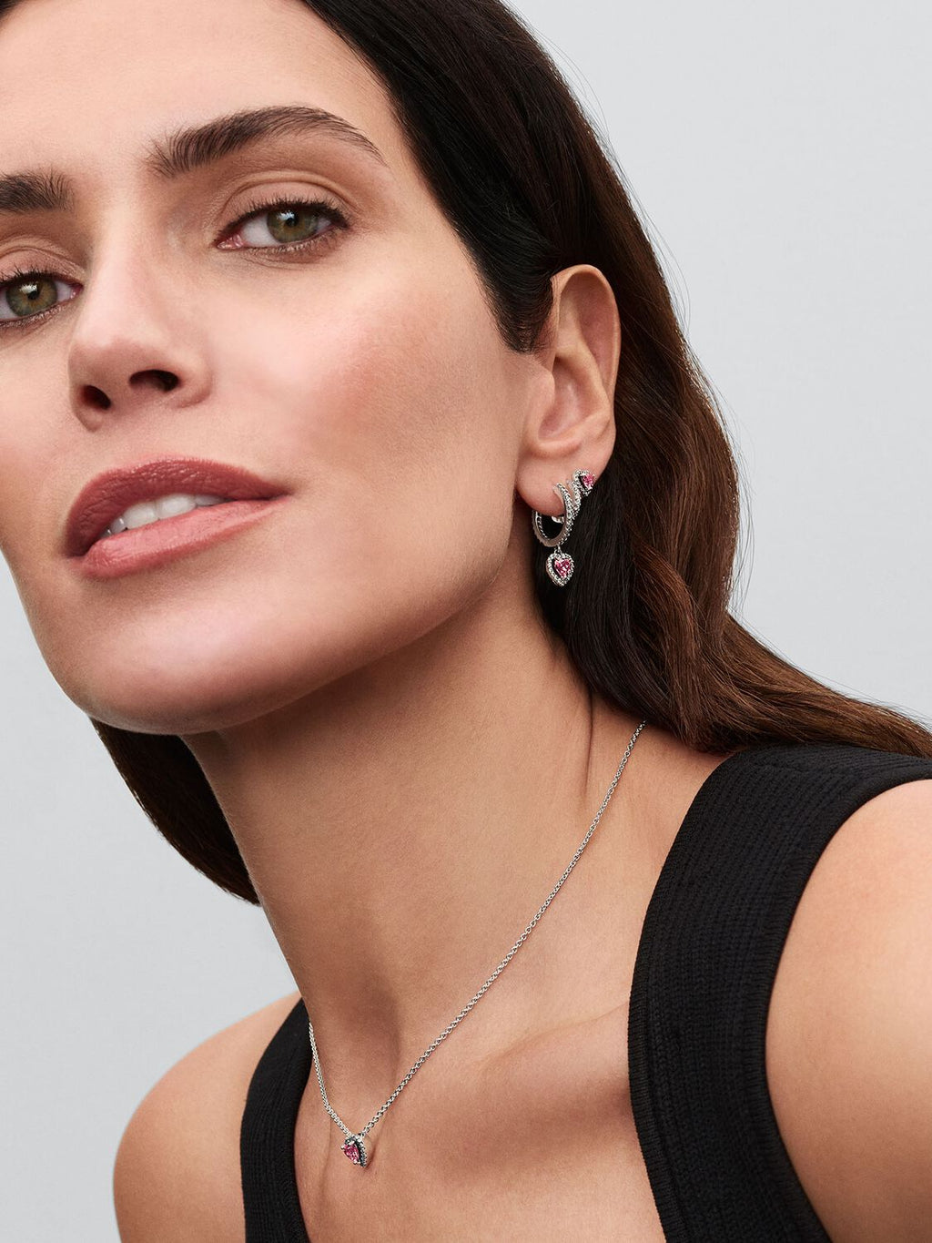 Pink Elevated Heart Necklace