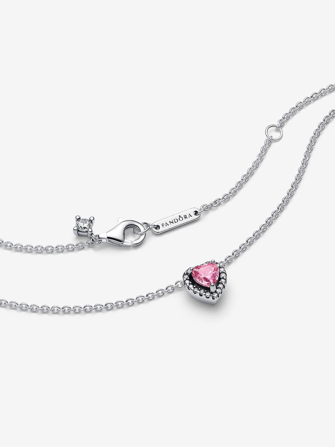 Pink Elevated Heart Necklace