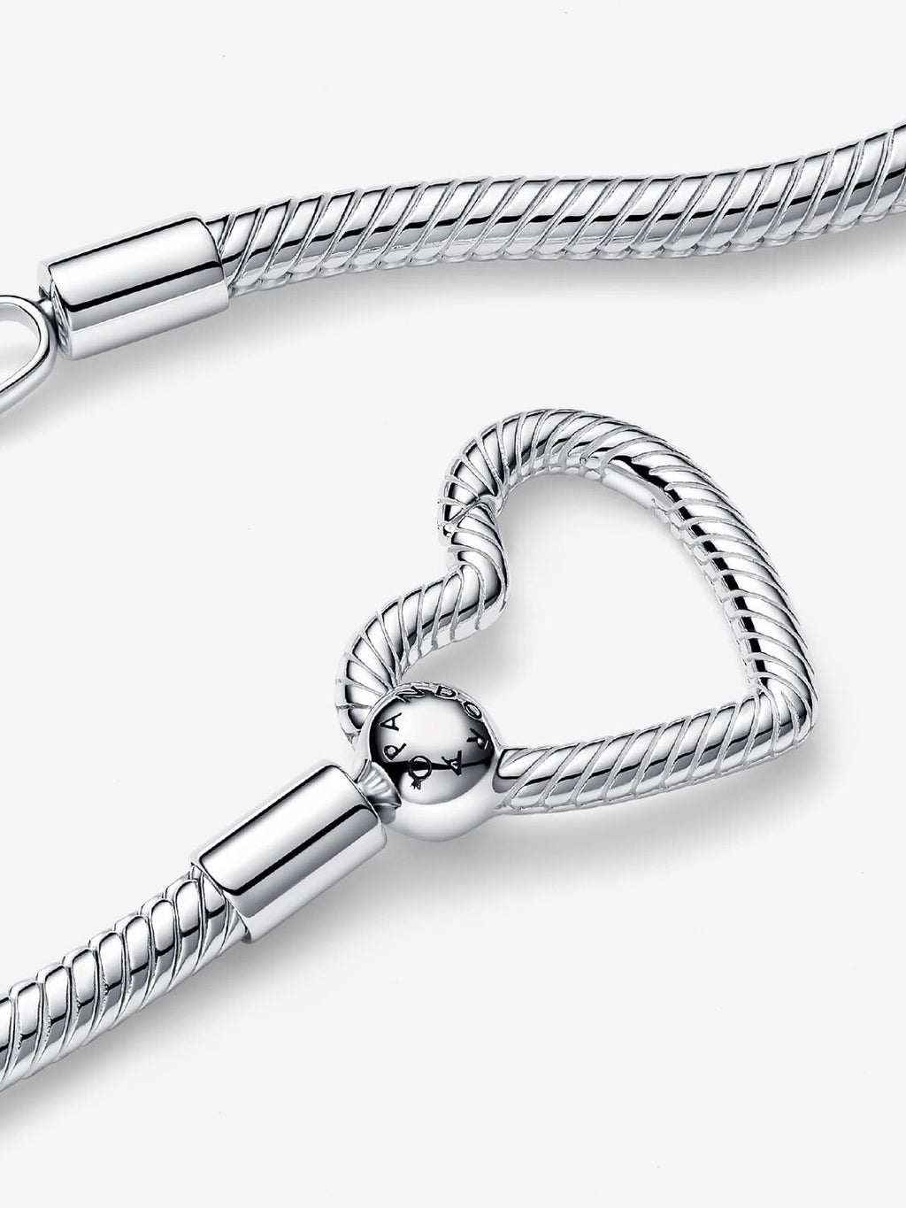 Heart Closure Snake Silver Chain Necklace